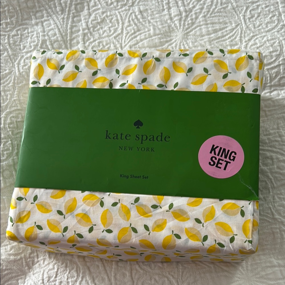 Kate Spade Lemon Print Sheet Set